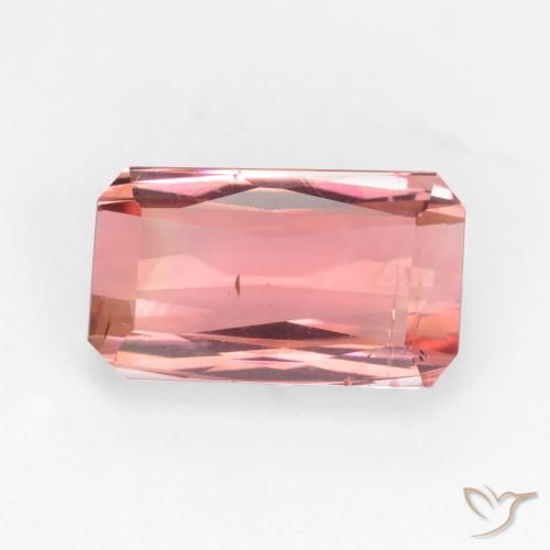 2.81ct طبيعي وردى برتقالى تورمالين, قص الزمرد, VS-SI