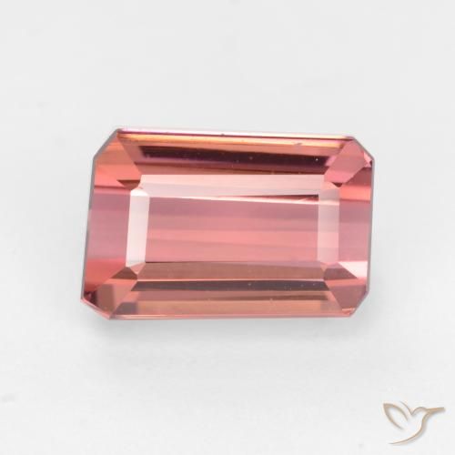 2.77ct طبيعي وردى برتقالى تورمالين, قص الزمرد, VVS-VS