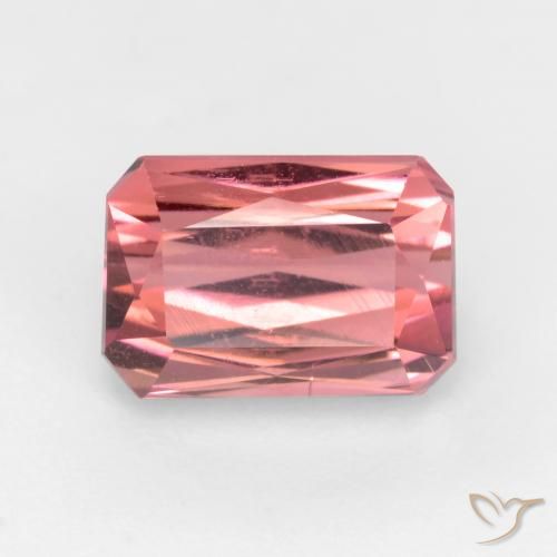 3.06ct طبيعي وردى غامق تورمالين, قص الزمرد, SI