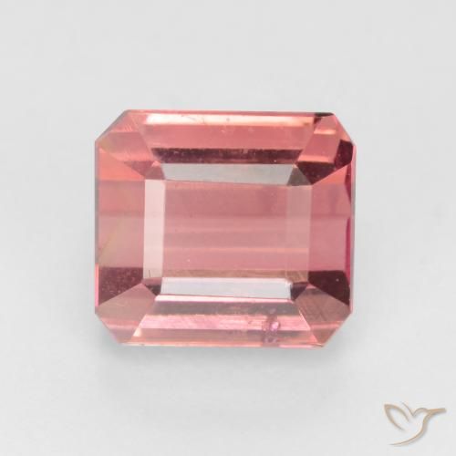 2.98ct طبيعي وردى برتقالى تورمالين, قص الزمرد, VS-SI
