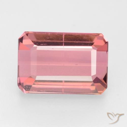 3.26ct طبيعي وردى كثيف تورمالين, قص الزمرد, SI