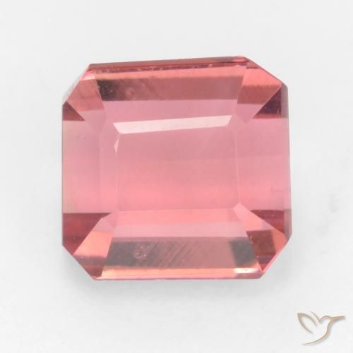 2.30ct طبيعي وردى برتقالى غامق تورمالين, قص الزمرد, قليلا جدا