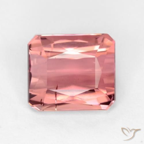 2.64ct طبيعي وردى غامق تورمالين, قص الزمرد, SI
