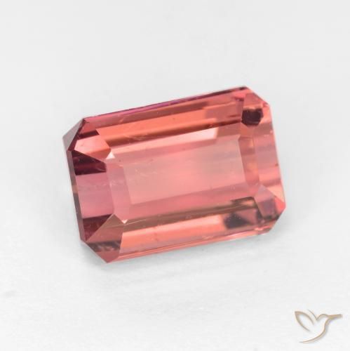 2.83ct طبيعي وردى داكن تورمالين, قص الزمرد, SI