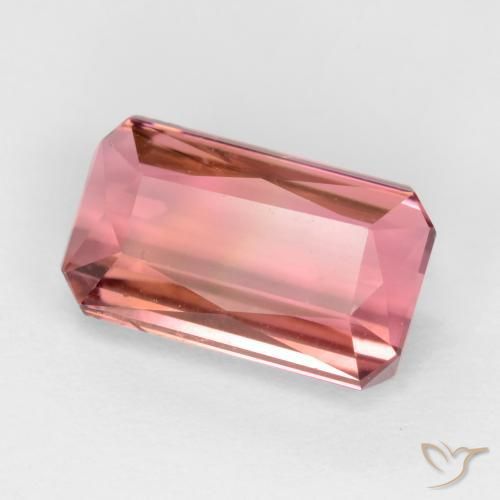 2.45ct طبيعي اوردي امحمر تورمالين, قص الزمرد, VS-SI