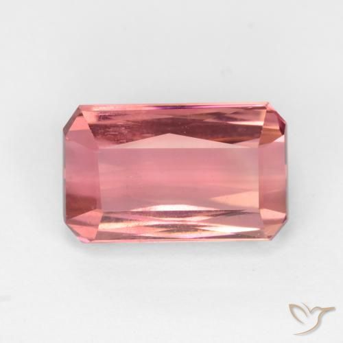3.03ct طبيعي وردى داكن تورمالين, قص الزمرد, VS-SI