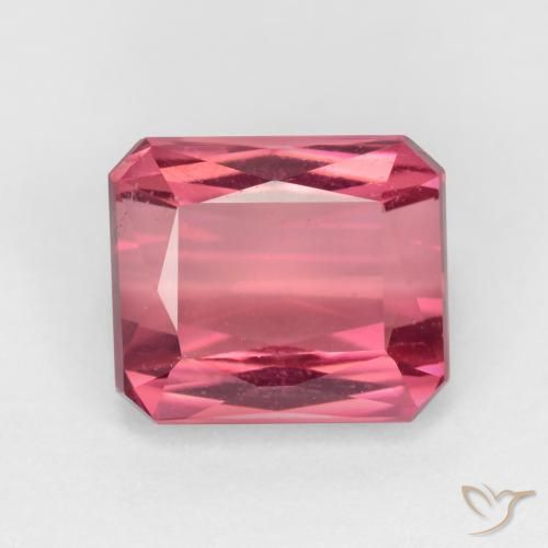 2.28ct طبيعي وردي فاتح تورمالين, قص الزمرد, VS-SI