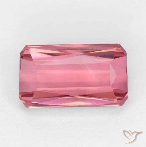 2.59ct طبيعي وردى العلكة تورمالين, قص الزمرد, قليلا جدا