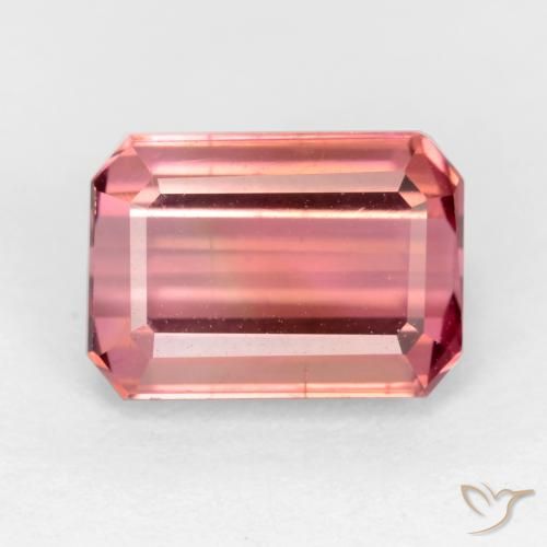 2.30ct طبيعي وردى غامق تورمالين, قص الزمرد, قليلا جدا