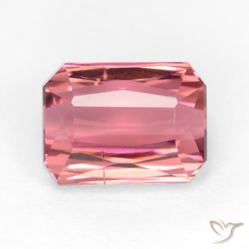 2.99ct طبيعي وردي فاتح تورمالين, قص الزمرد, SI