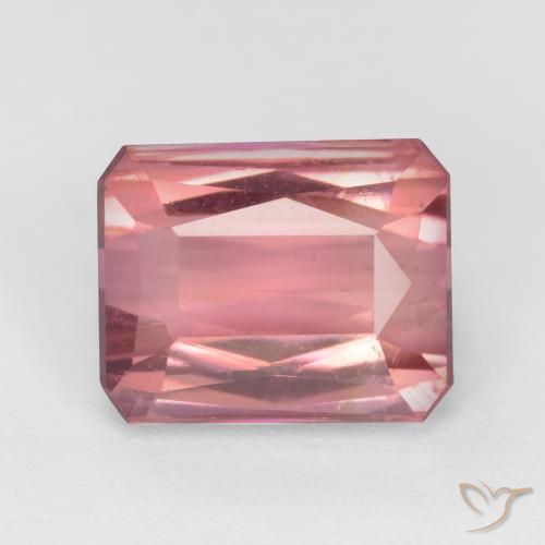 2.71ct طبيعي وردى العلكة تورمالين, قص الزمرد, VS-SI