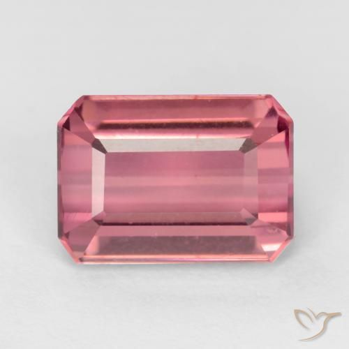2.47ct طبيعي وردى العلكة تورمالين, قص الزمرد, قليلا جدا