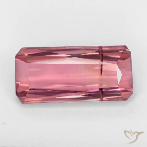 3.20ct طبيعي وردى العلكة تورمالين, قص الزمرد, SI