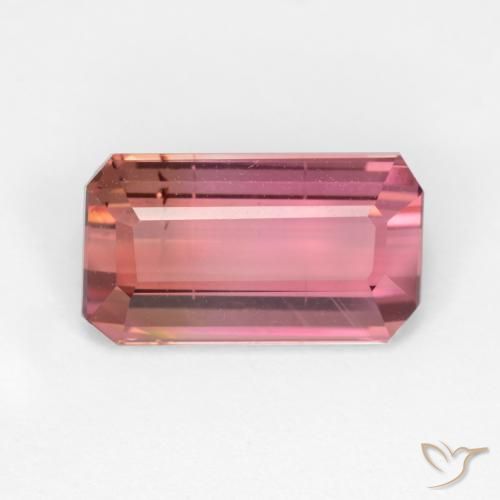 3.04ct طبيعي أحمر عصير الفواكه تورمالين, قص الزمرد, SI