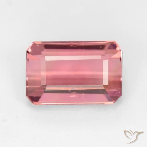 3.36ct طبيعي وردى العلكة تورمالين, قص الزمرد, VS-SI