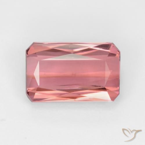 2.64ct طبيعي وردي فاتح تورمالين, قص الزمرد, VS-SI