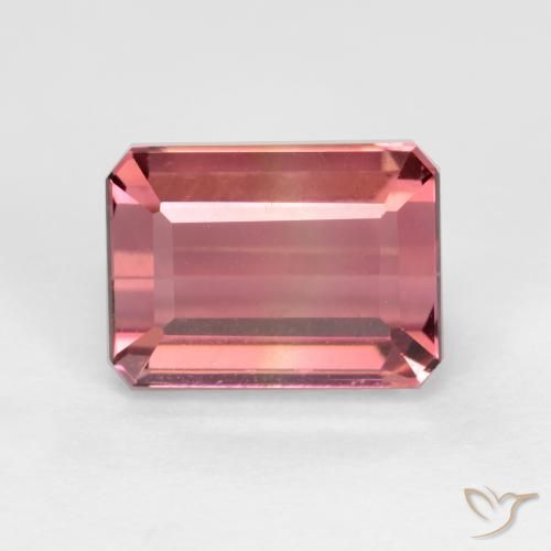 2.98ct طبيعي وردى غامق تورمالين, قص الزمرد, VVS-VS