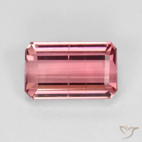 1.60ct طبيعي وردي فاتح تورمالين, قص الزمرد, SI