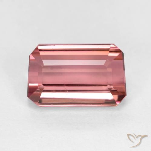 1.67ct طبيعي وردى كثيف تورمالين, قص الزمرد, قليلا جدا