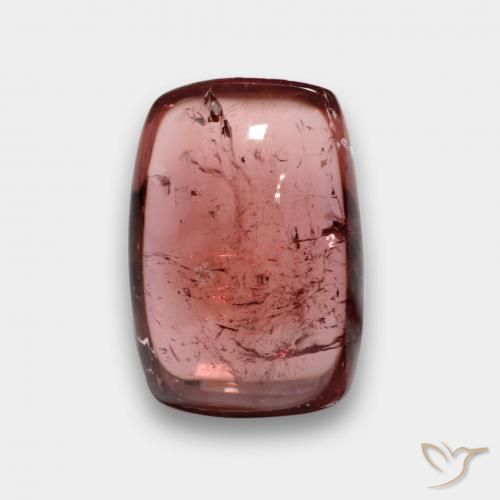 5.81ct طبيعي أحمر متوسط تورمالين, وسادة, شفاف