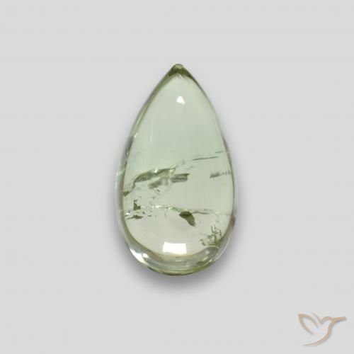 1.52ct طبيعي اخضر فاتح تورمالين, شكل الكمثرى, شفاف