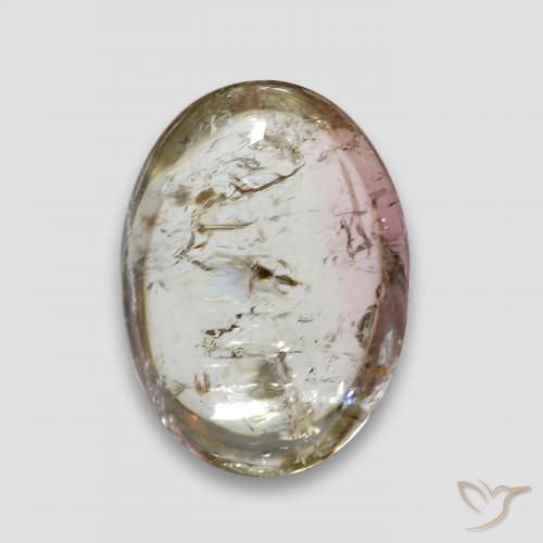 7.68ct طبيعي أصفر فاتح تورمالين, بيضوي, شفاف