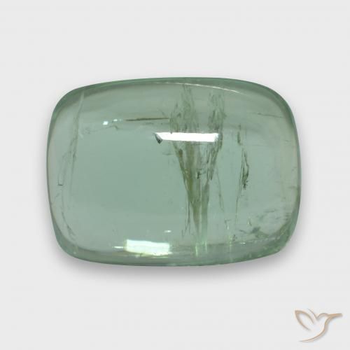 3.19ct طبيعي أخضر أصفر فاتح جدا تورمالين, وسادة, شفاف