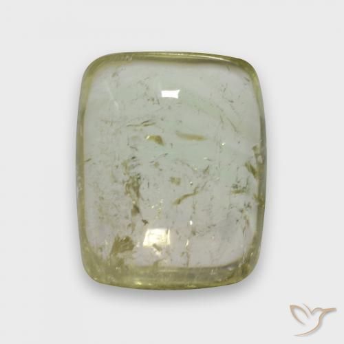 3.60ct طبيعي أصفر كريمى باهت تورمالين, وسادة, شفاف