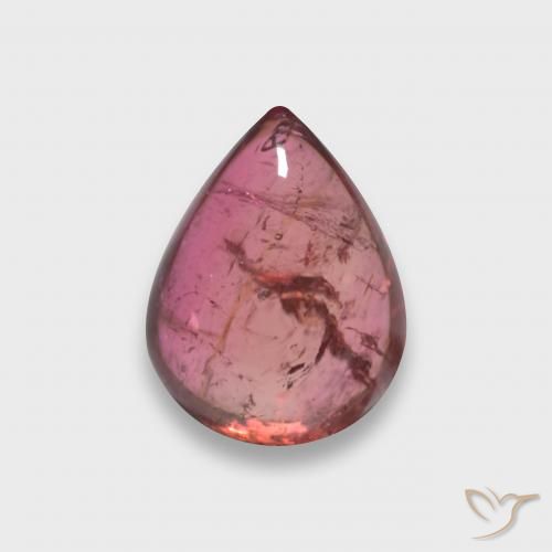 2.61ct طبيعي قرمزى غامق تورمالين, شكل الكمثرى, شفاف