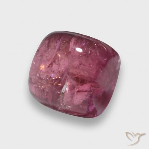 2.13ct طبيعي أحمر متوسط تورمالين, وسادة, شفاف