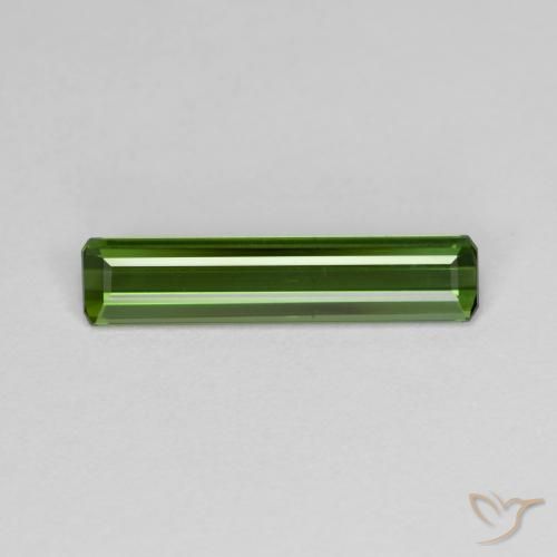 1.03ct طبيعي أخضر ترابى تورمالين, قص الزمرد, VVS-VS
