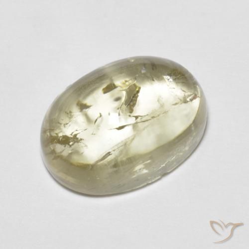 5.41ct طبيعي أصفر باهت تورمالين, بيضوي, شفاف
