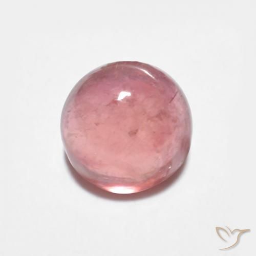 0.93ct طبيعي وردى العلكة تورمالين, دائري, شفاف