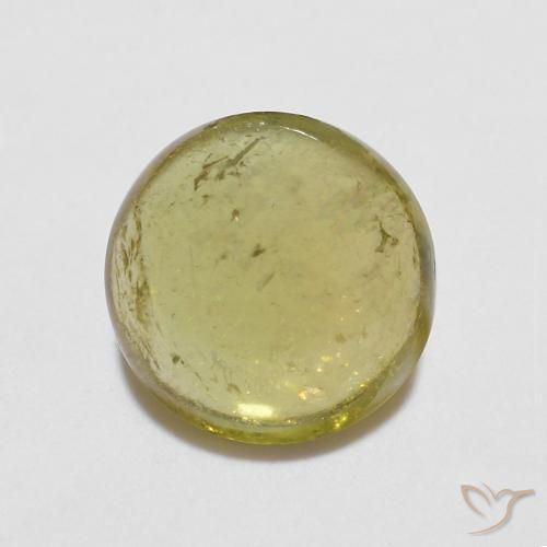 0.97ct طبيعي أصفر مسطردة تورمالين, دائري, شفاف