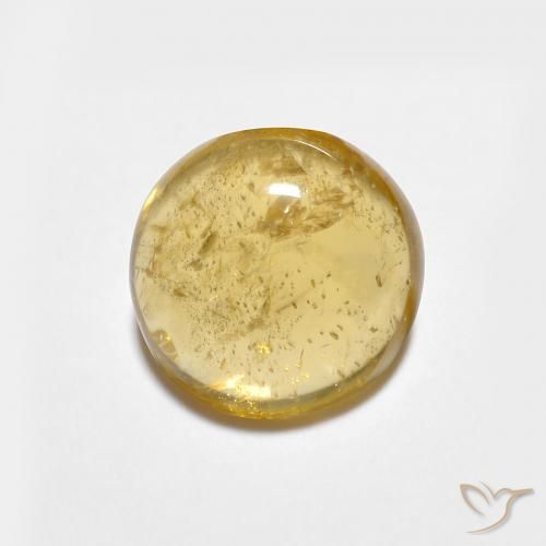 1.44ct طبيعي ذهبى متوسط تورمالين, دائري, شفاف