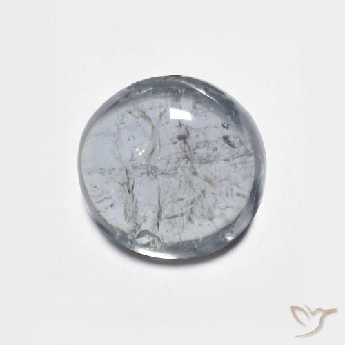 1.88ct طبيعي رمادى داكن تورمالين, دائري, شفاف