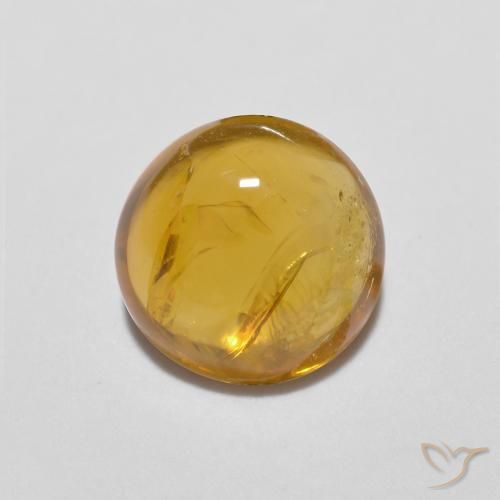 1.24ct طبيعي بني ذهبي تورمالين, دائري, شفاف