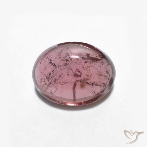 1.57ct طبيعي أرجوانى غامق تورمالين, بيضوي, شفاف