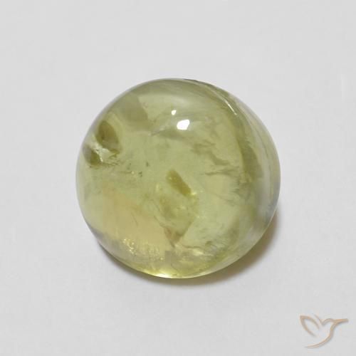 1.48ct طبيعي أصفر مخضر تورمالين, دائري, شفاف