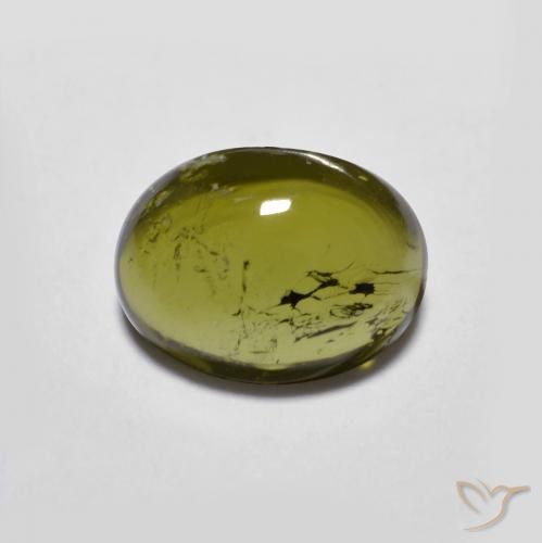 1.82ct طبيعي أخضر دافئ تورمالين, بيضوي, شفاف