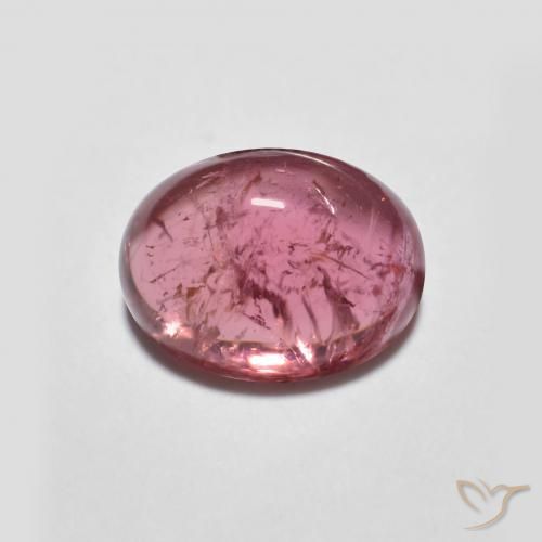 1.63ct طبيعي وردى متوسط تورمالين, بيضوي, شفاف