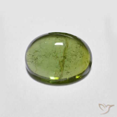 1.39ct طبيعي أخضر الطحالب البحرية تورمالين, بيضوي, شفاف