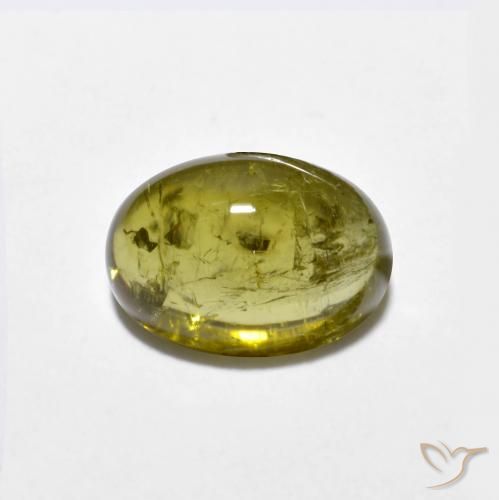 1.56ct طبيعي Medium-Dark Gold تورمالين, بيضوي, شفاف