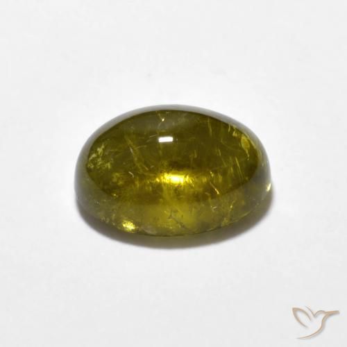 تورمالين Medium-Dark Gold طبيعي، بيضوي، 1.56 قيراط، شفاف