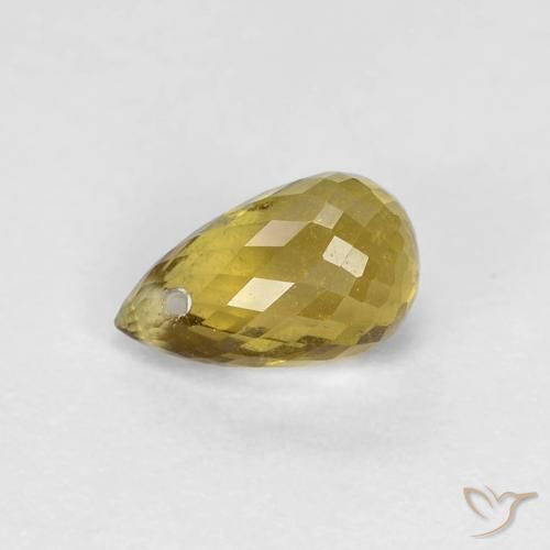 0.88ct طبيعي ذهبى ترابى تورمالين, بريوليت, قليلا جدا
