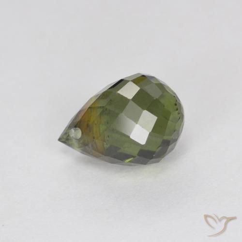 1.54ct طبيعي أخضر غامق تورمالين, بريوليت, VS-SI