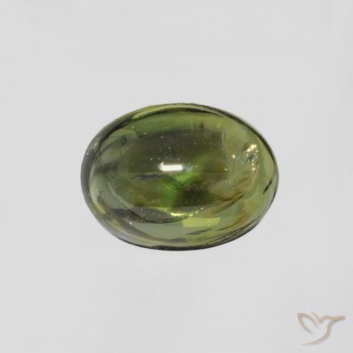 1.31ct طبيعي أخصر بنى تورمالين, بيضوي, شفاف