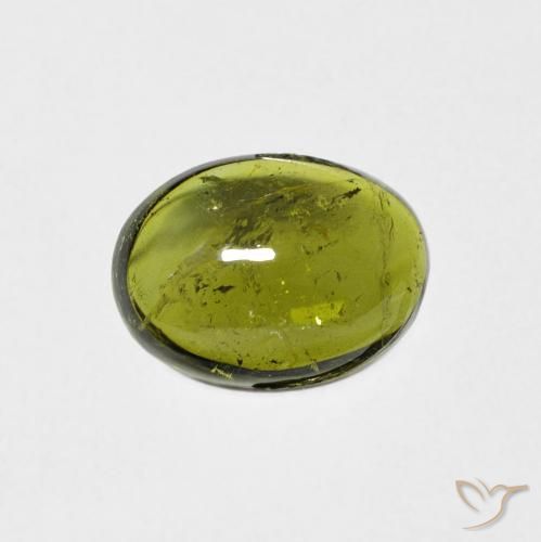 1.23ct طبيعي أخضر مصفر تورمالين, بيضوي, شفاف, Photo A