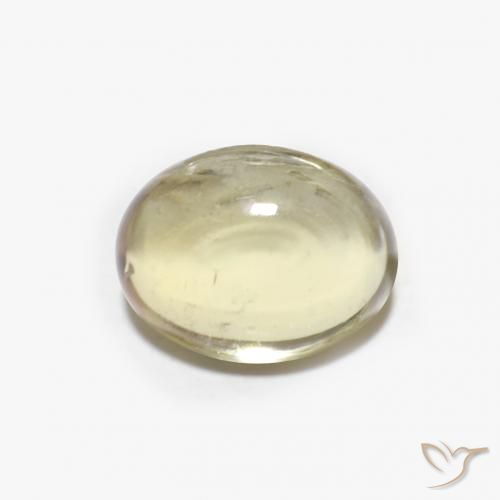 1.79ct طبيعي أصفر باهت تورمالين, بيضوي, شفاف