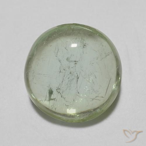 1.13ct طبيعي أخضر فاتح-متوسط تورمالين, دائري, شفاف
